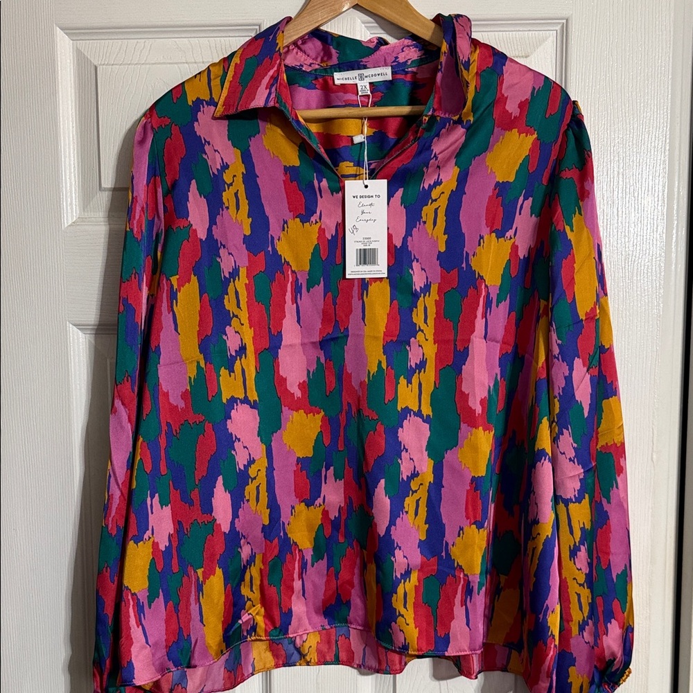 Colorful Abstract Blouse